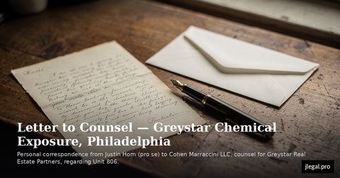 Letter to Counsel