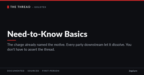 Need-to-Know Basics — the thread the charge already named