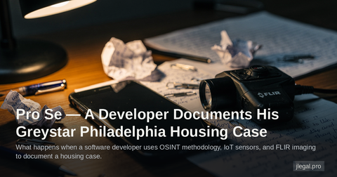 Pro Se — A Developer Documents His Greystar Philadelphia Housing Case | jlegal.pro