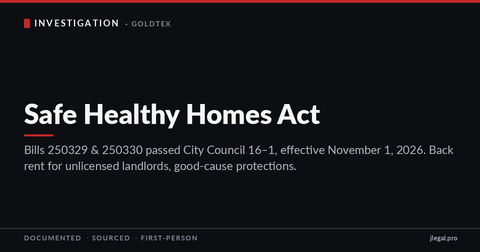 Safe Healthy Homes Act