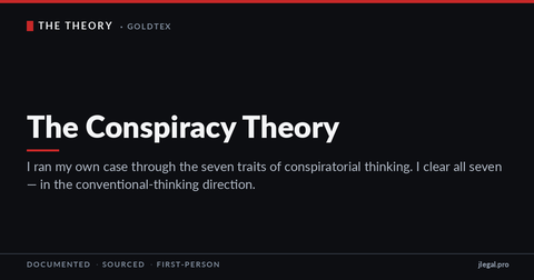 The Conspiracy Theory — tested against the seven traits of conspiratorial thinking